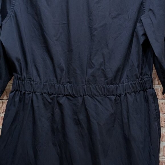 Converse  Blue Button-Up Dress with Adjustable Sleeves and Pockets Size Large - Picture 9 of 13